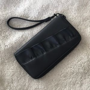 Black Ruffle Wallet